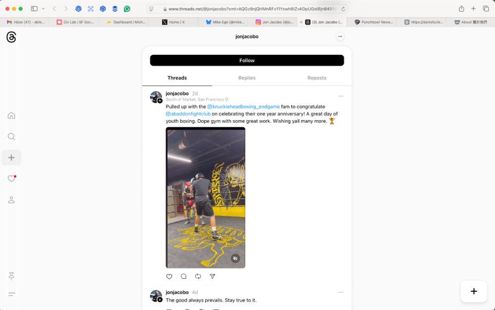 Jon Jacobo threads account