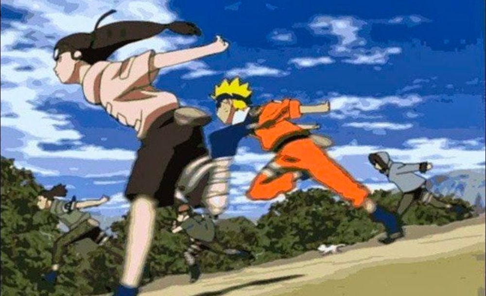 Anike characters running with their arms behind their backs