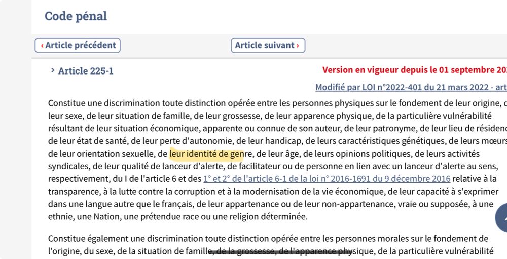Article 225-1 du code pénal 