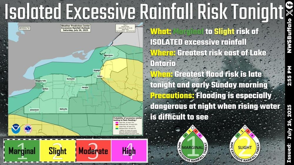 map of excessive rainfall risk tonight