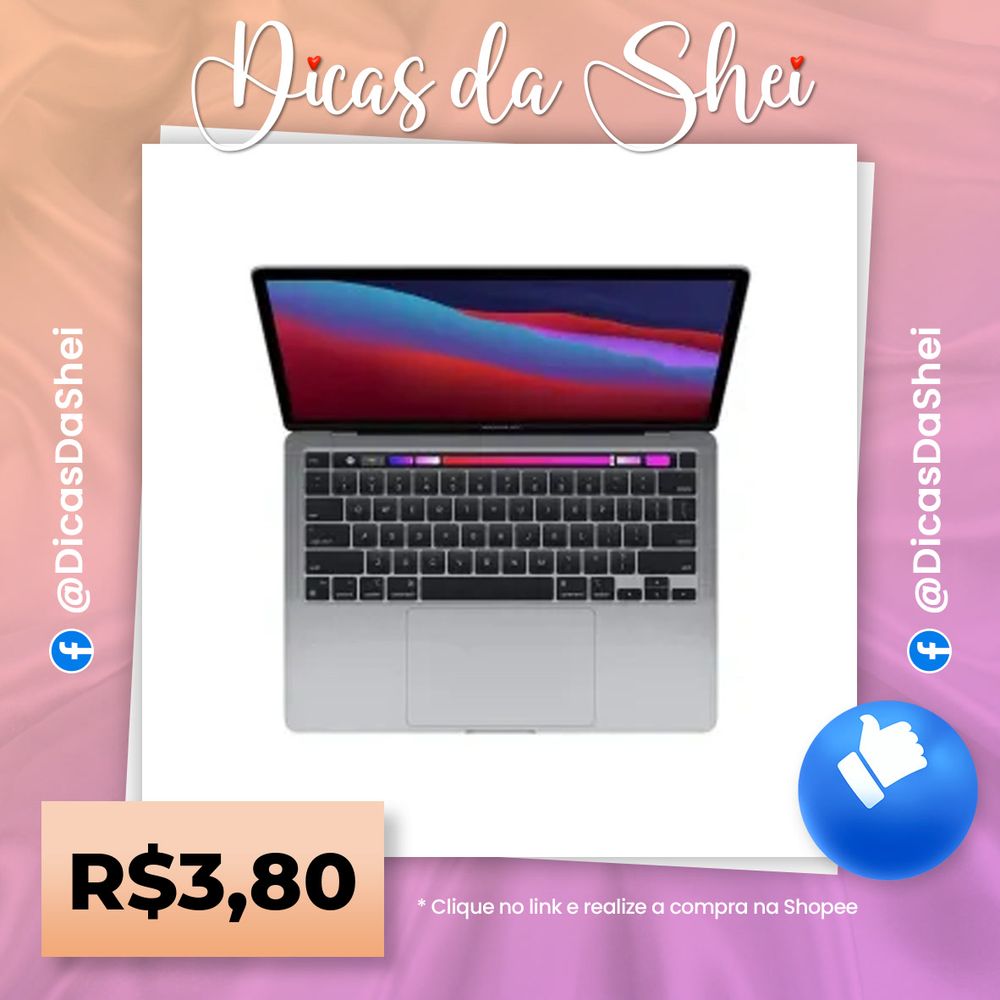MacBook Pro 2020, MWP42BZ/A, Tela 13.3'', Core i5 10ª Geração, 16GB, SSD-512GB, Touchbar