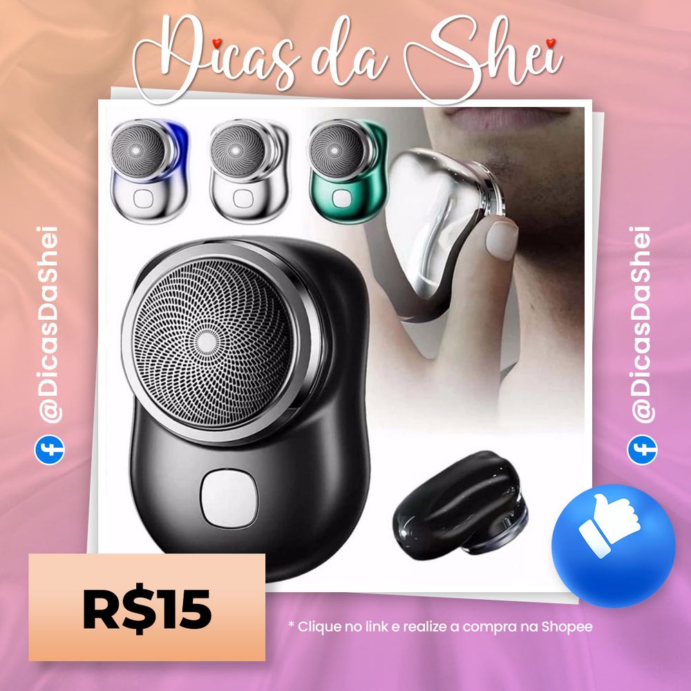 Mini Barbeador Elétrico Portátil À Prova D'água De Dupla Finalidade Tipo c De Carga Rápida Aparador De Barba De Bolso