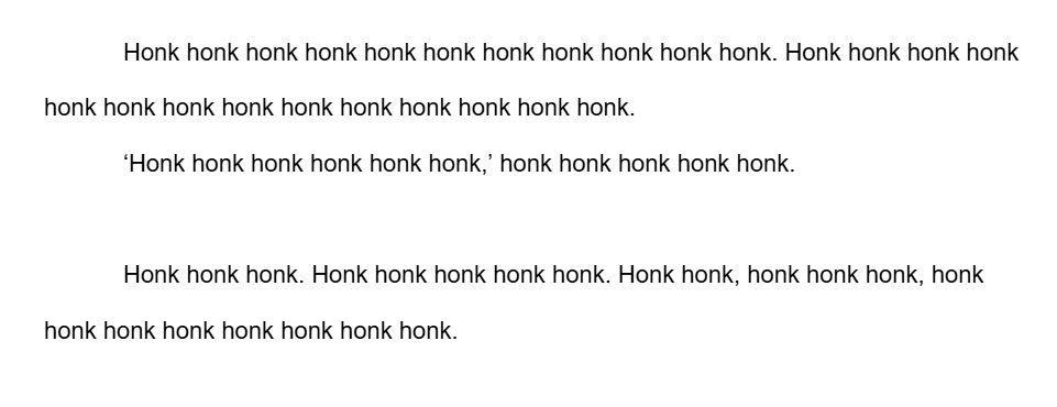 Honk honk honk honk honk honk honk honk honk honk honk. Honk honk honk honk honk honk honk honk honk honk honk honk honk honk.

‘Honk honk honk honk honk honk,’ honk honk honk honk honk.

Honk honk honk. Honk honk honk honk honk. Honk honk, honk honk honk, honk honk honk honk honk honk honk honk.
