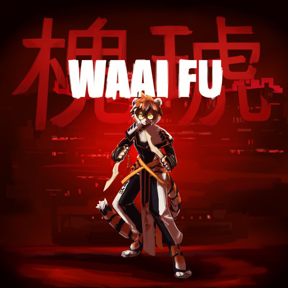 SIFU cover art, with Waai-Fu from arknights as the main character instead. Done for a commission
