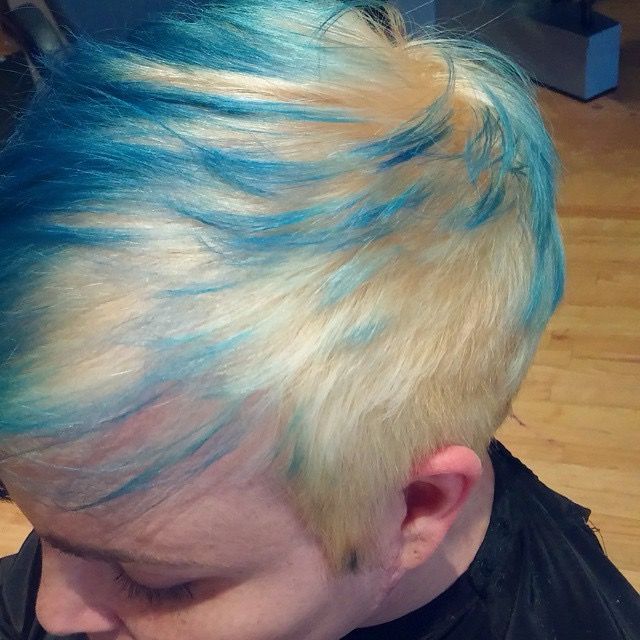 Me with blue hair