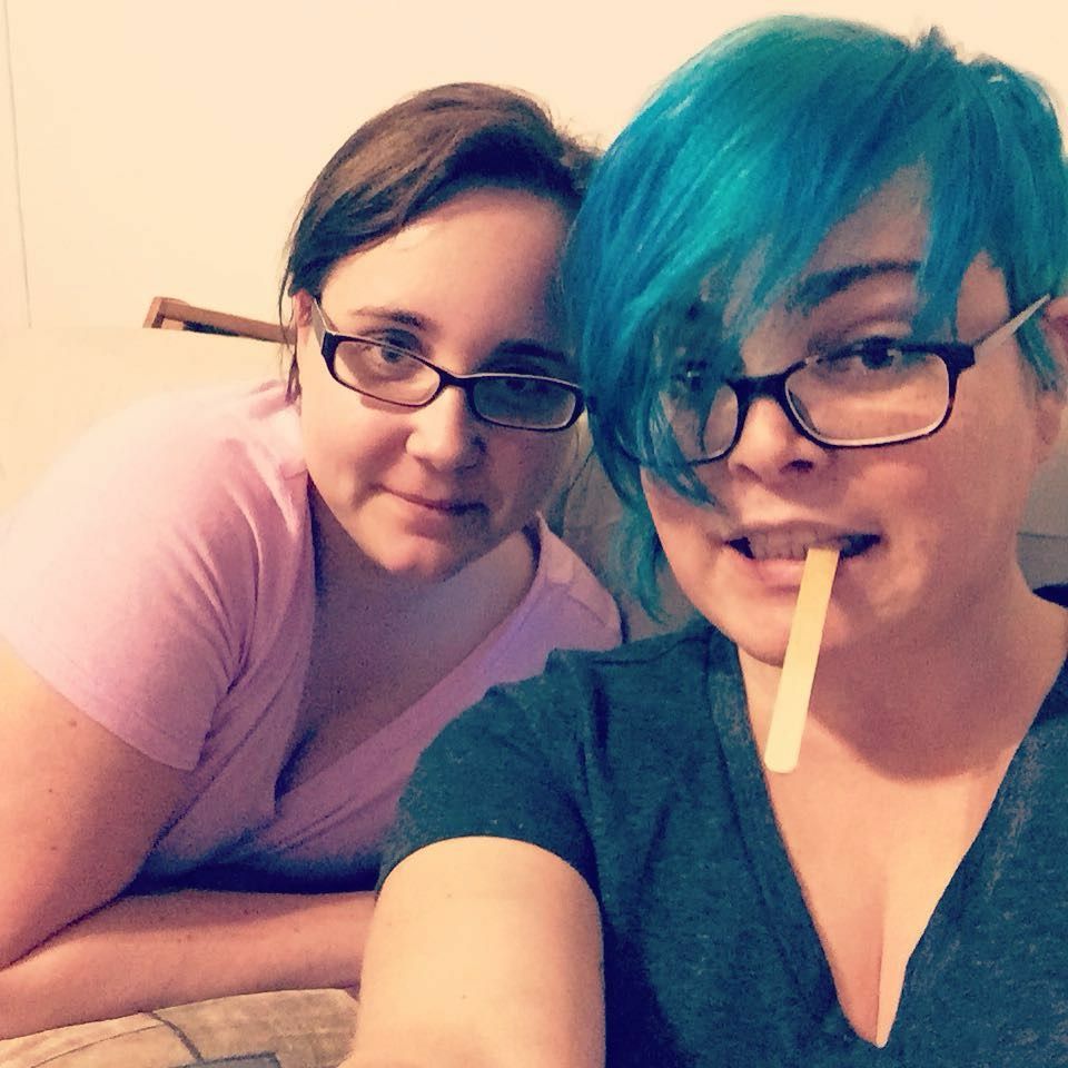 Me with blue hair