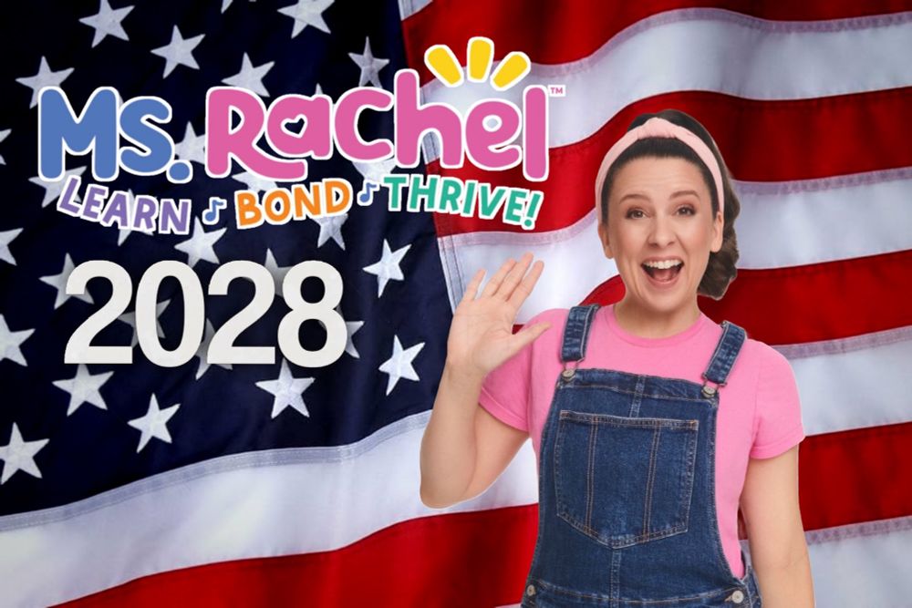 A Miss Rachel 2028 graphic I made