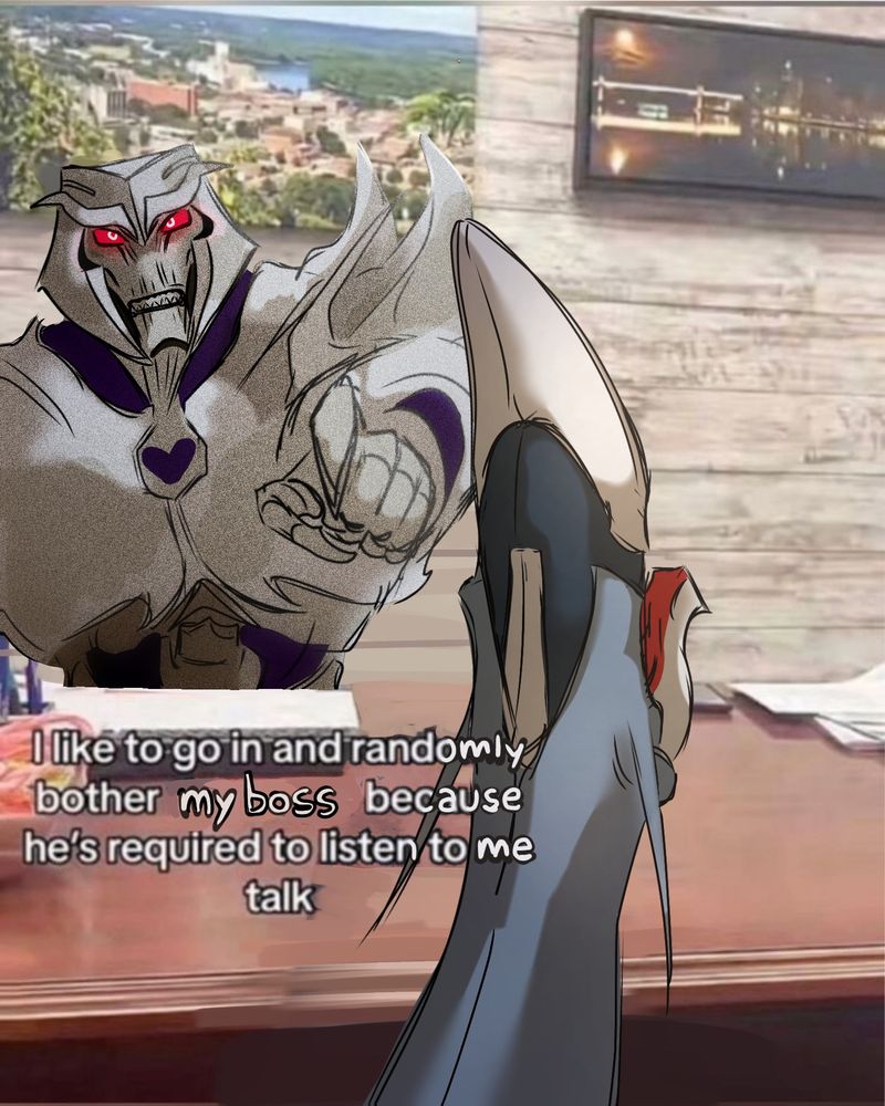 Starscream about to be jumped by Megatron