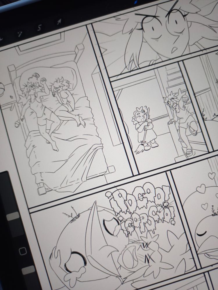 Caelo 2 comic page lineart process