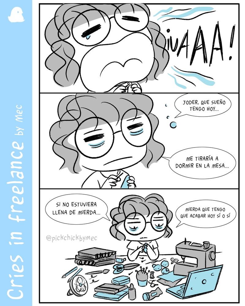 Humor de artista freelance con insomnio y sueño