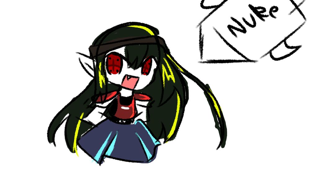 a drawing of taira no fumikado
with a nuke approaching on the top right