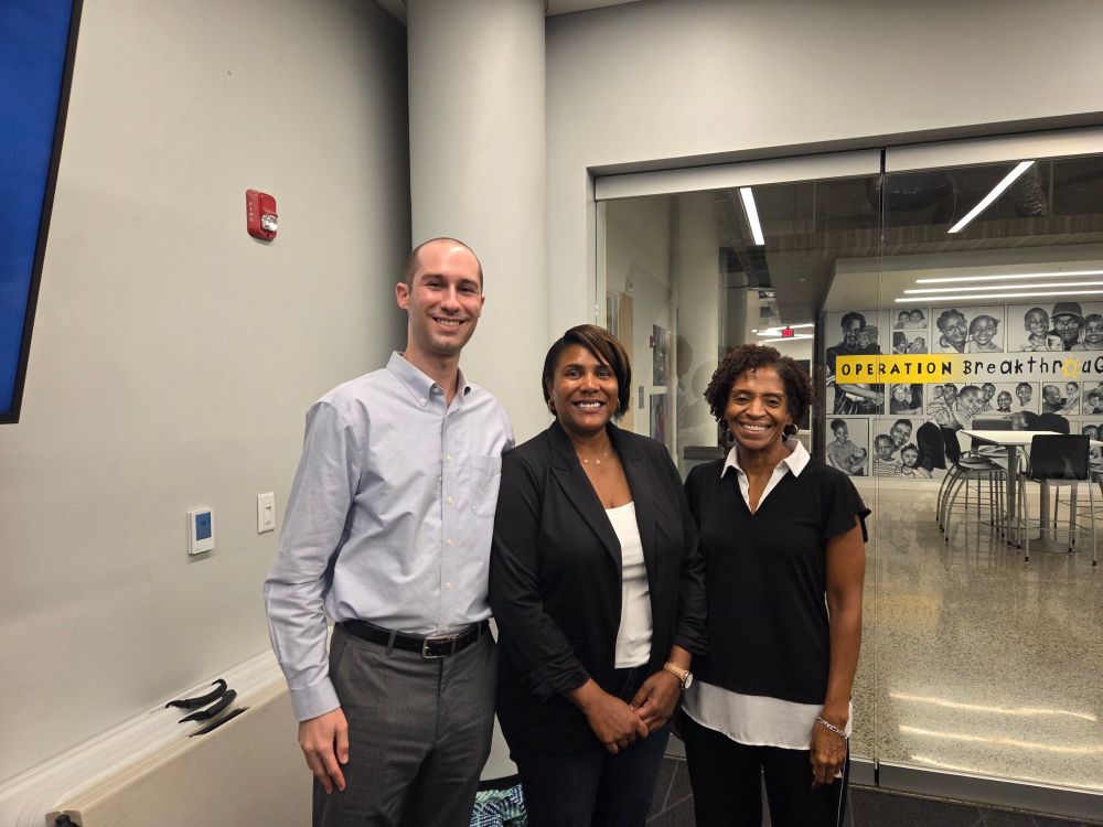From left to right: Lukas Yanni works for the Mid-America Regional Council, Deasiray Bush is the director of Unified Government (Wyandotte County and Kansas City, Kansas) Transit, and Lisa Womack works for Johnson County, Kansas transit.
