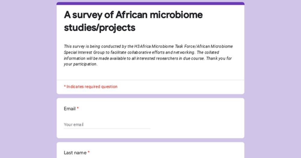 A survey of African microbiome studies/projects