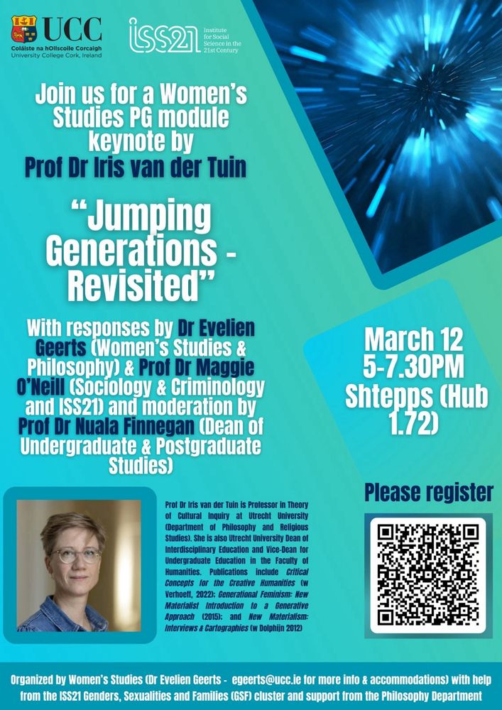 Poster UCC event with Prof Iris van der Tuin