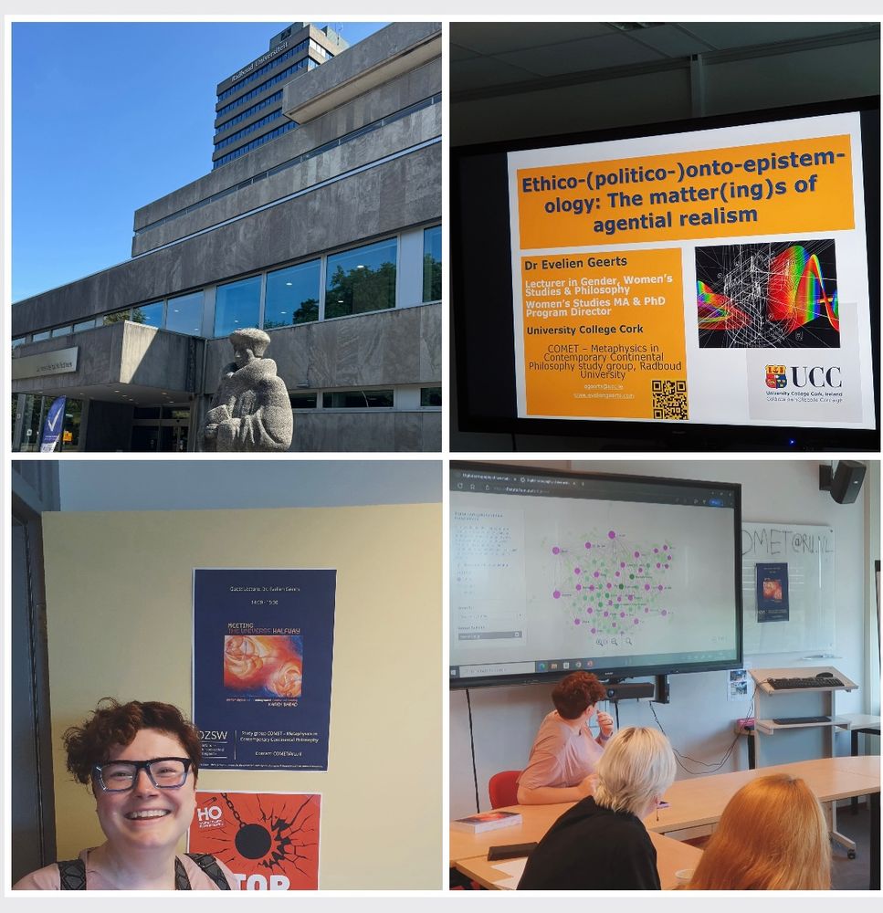 Collage of pictures - speaker presenting at Radboud University