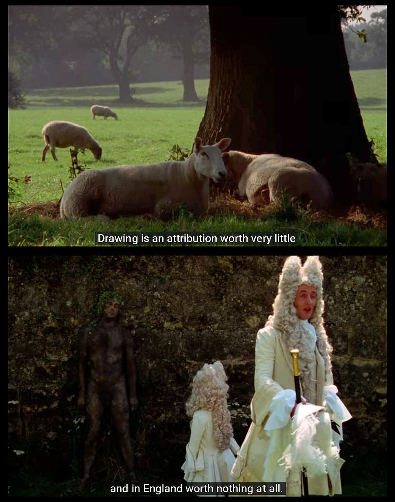 screengrab from Peter Greenaway's The Draughtsman's Contract 1982