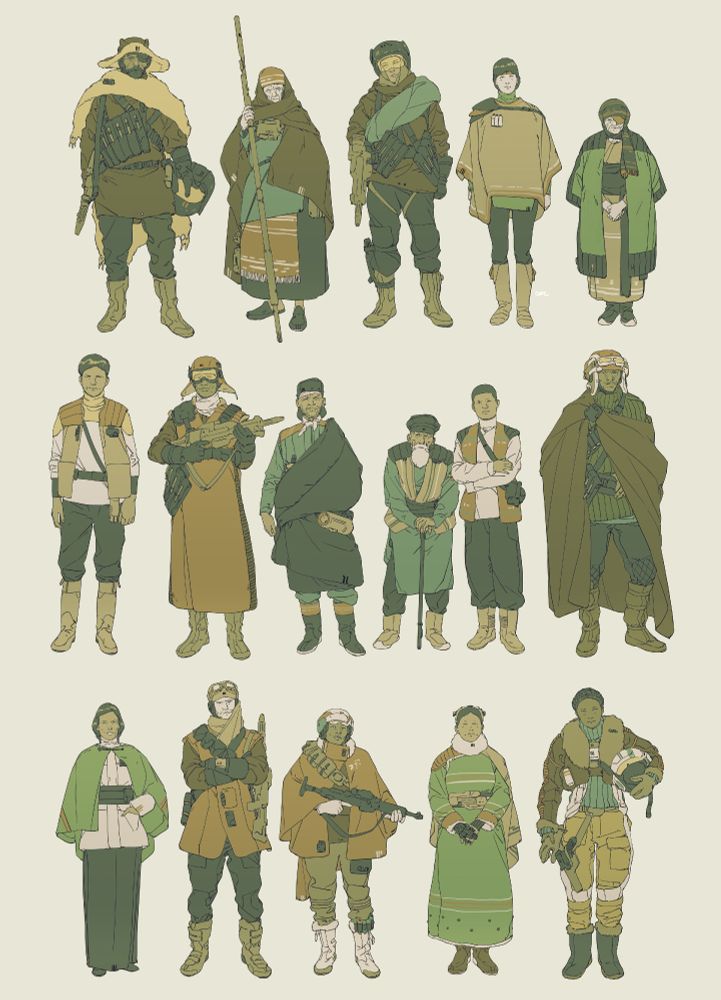 Rise of Skywalker costume concepts 2018 for costume designer Michael Kaplan