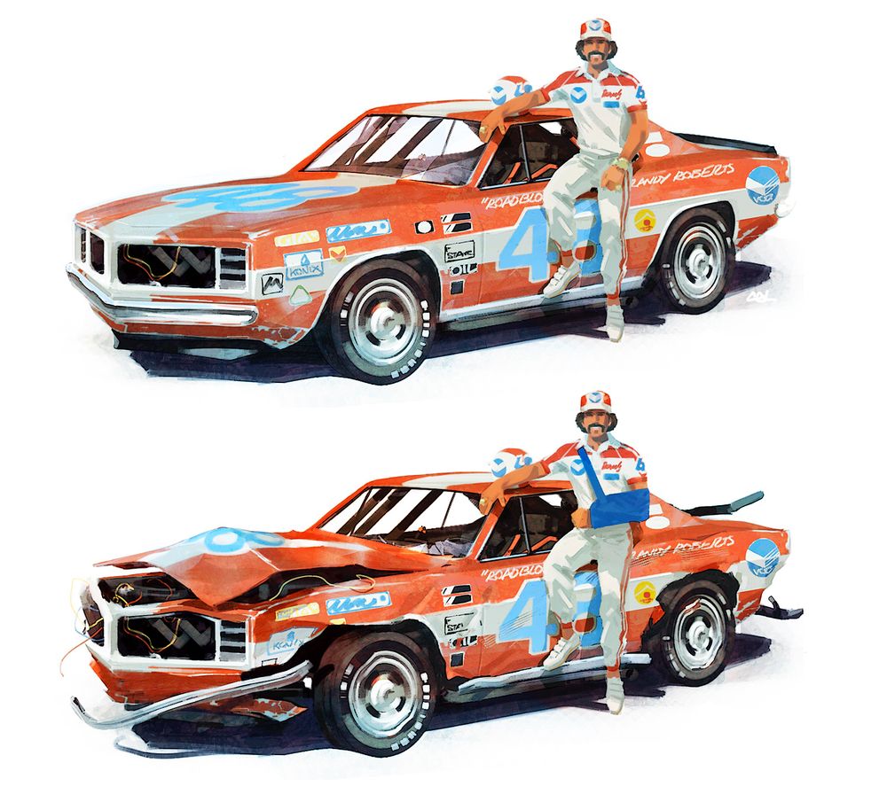 Early dev concept art for racing game 2010