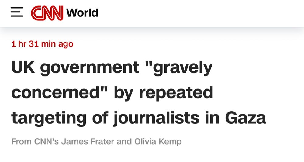 Screenshot from cnn.com

UK government 'gravely concerned' by repeated targeting of journalists in Gaza