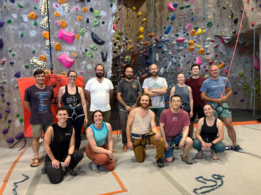Climbing with fellow scientists at Psychedelics GRC