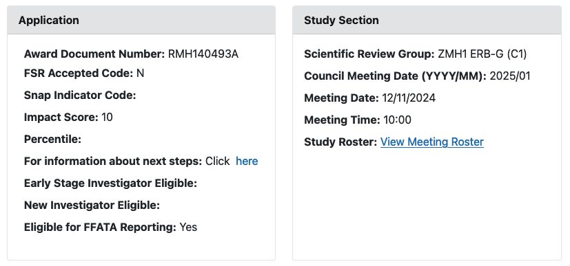 Perfect score for the conference's R13 proposal!