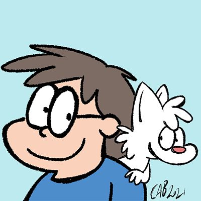 Charles Brubaker with his friend.