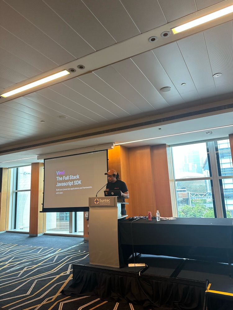 Devlin presenting at iJS Singapore.
