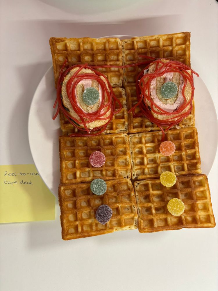 Computer-themed homemade cakes.