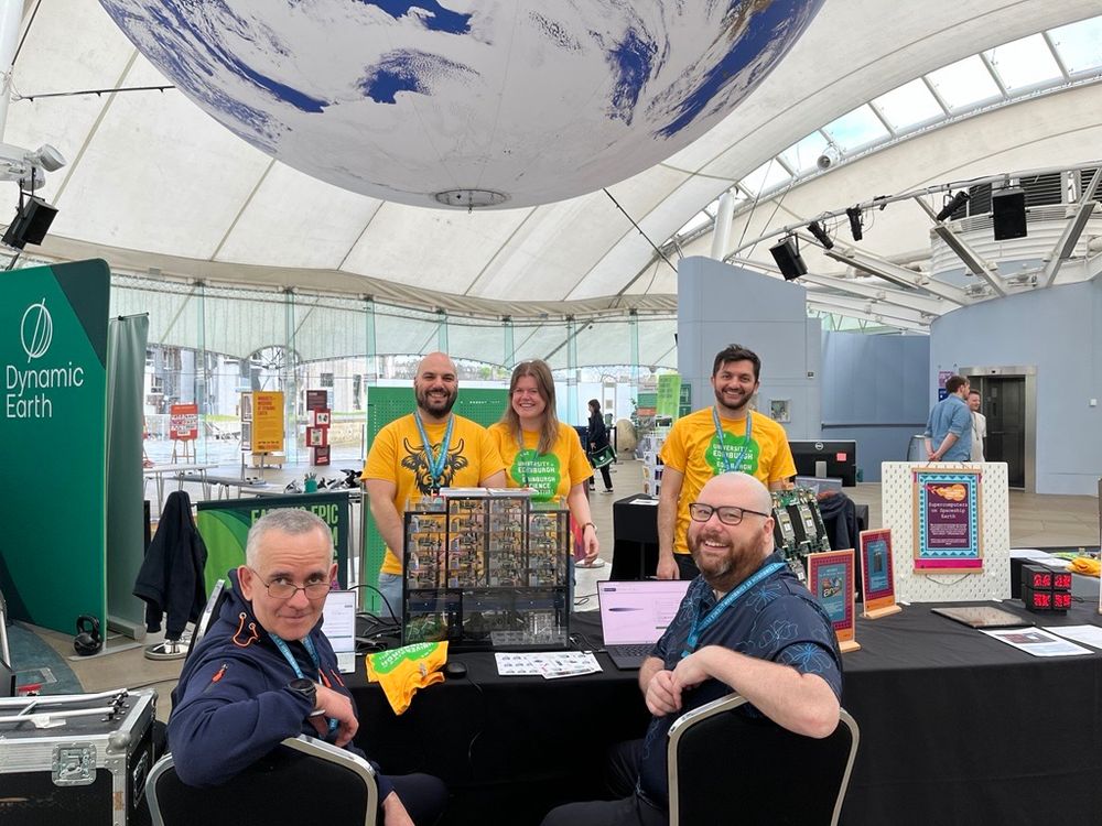 Photo shows EPCC outreach team at the EPCC stand