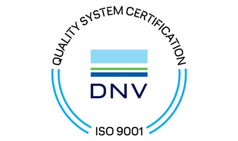 ISO 9001 badge "Quality system certification"