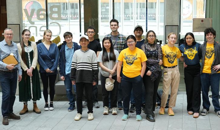 EPCC Director Prof. Mark Parsons with students of the HPC Summer School in the Bayes Centre.