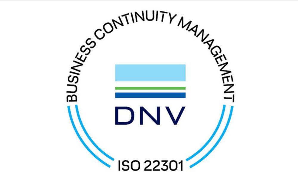 ISO 22301 badge "Business continuity management"