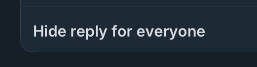 Bluesky option: hide reply for everyone