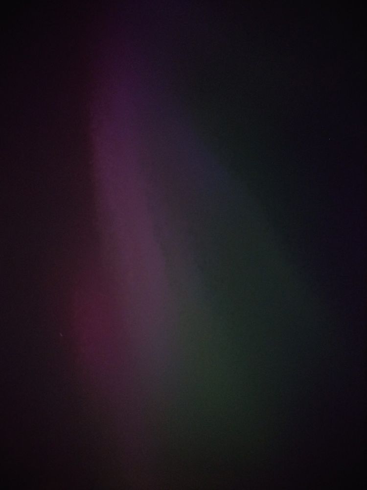 They Northern Lights over Aberystwyth, Wales