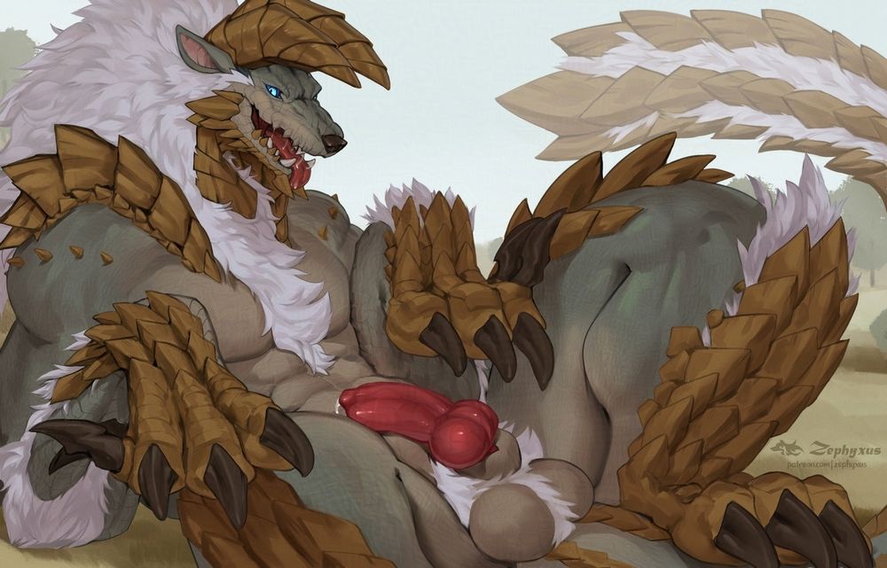 Zingore on his back, penis out.