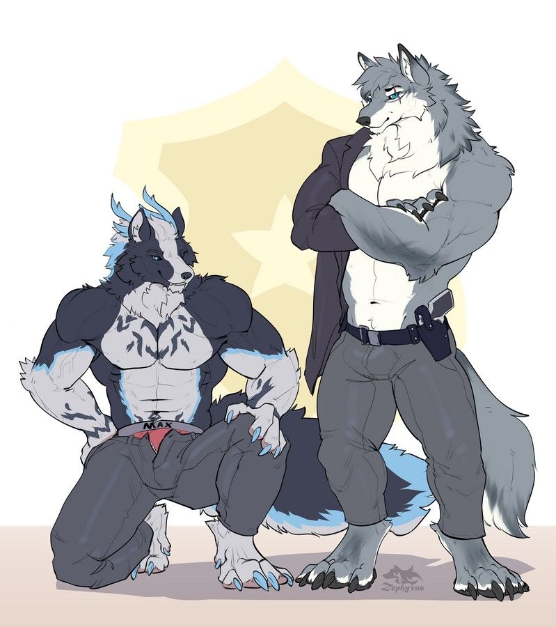 Shotax's wolf and wolf dragon showing bulges