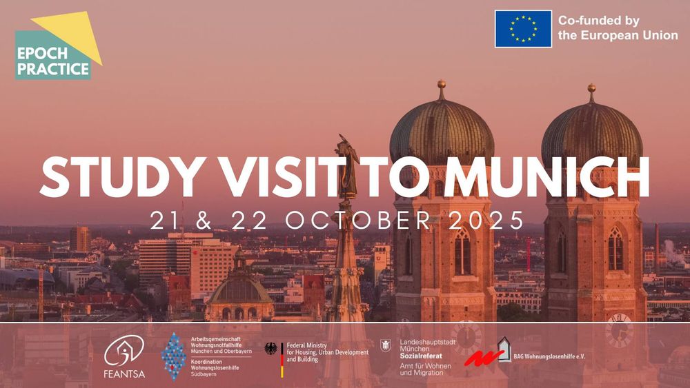 Image shows a background photo of the city of Munich with the text 'Study Visit to Munich, 21 & 22 October 2025' alongside logos.