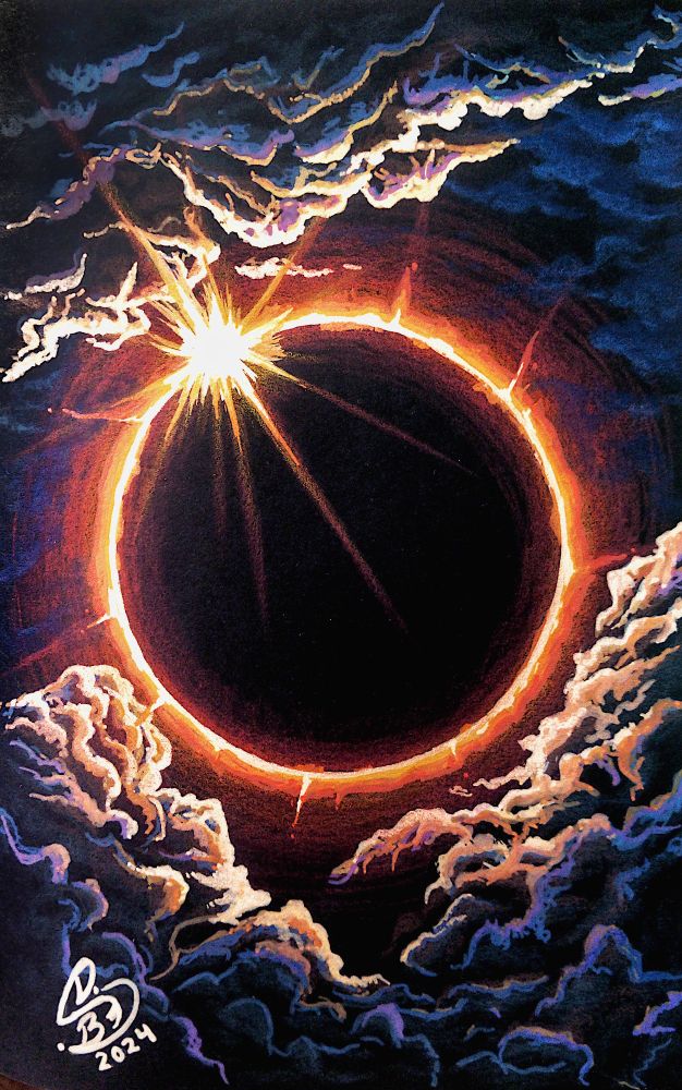 Solar eclipse Made with acrylic markers