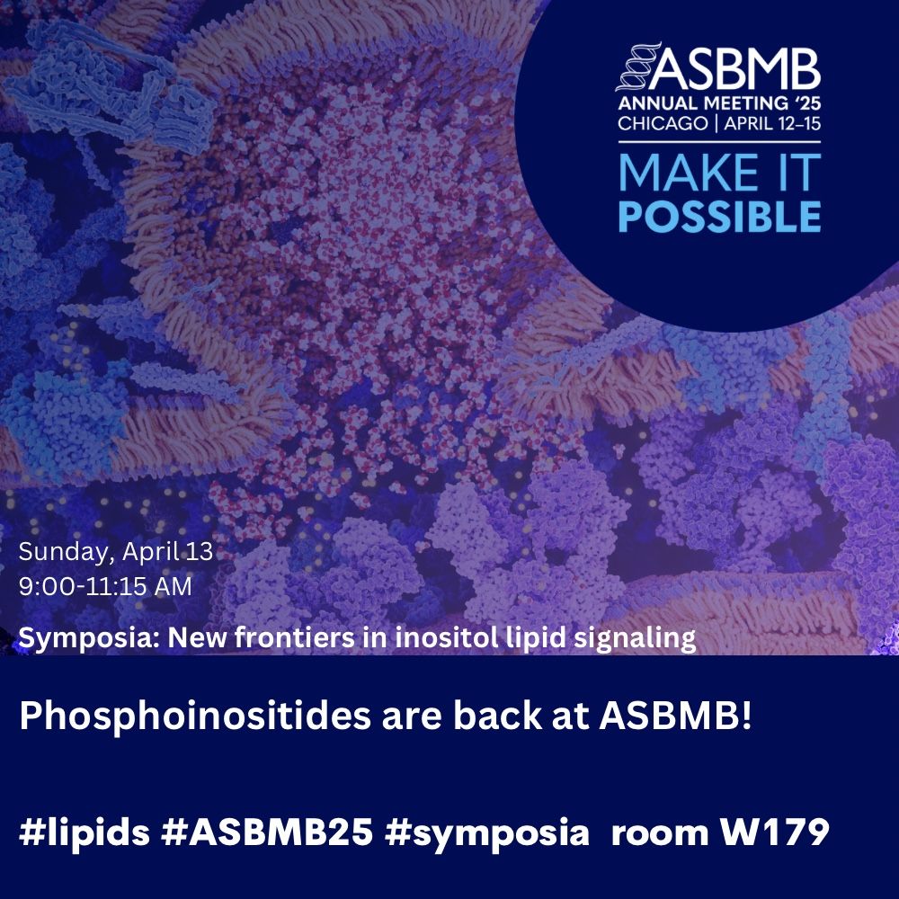 This poster has the ASBMB logo and a molecular model of the cell, with the room number W179 and time, Sunday 9 am