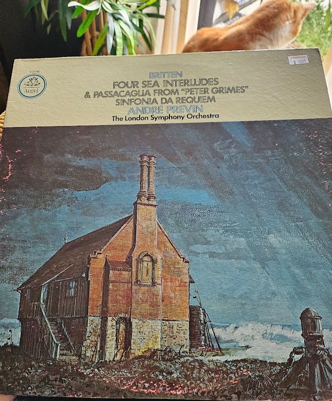 LP cover of Britten 'Four Sea Interludes' and Passacaglia from Peter Grimes Sinfonia da Requiem.