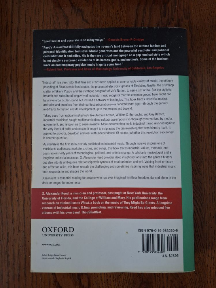 Assimilate a critical history of industrial music by Alex Reed