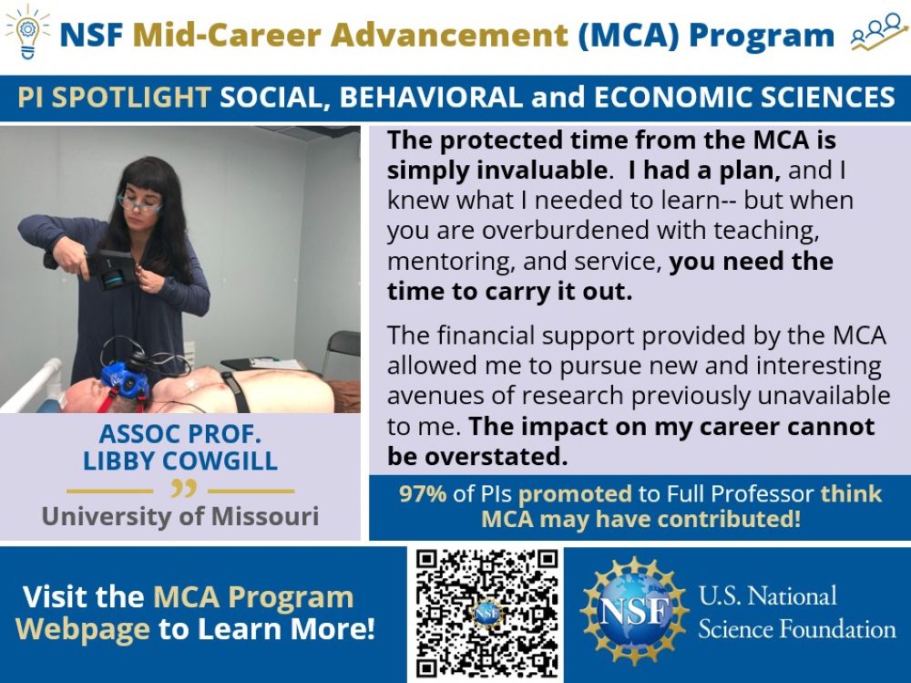 NSF’s mid-career program provides salary and funding that can spark new achievements from established PIs. Write to MCA.info@nsf.gov. 

