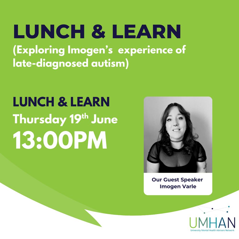 Flyer promoting our next Lunch & Learn session with Imogen Varle on Thursday 19th June at 1pm. 