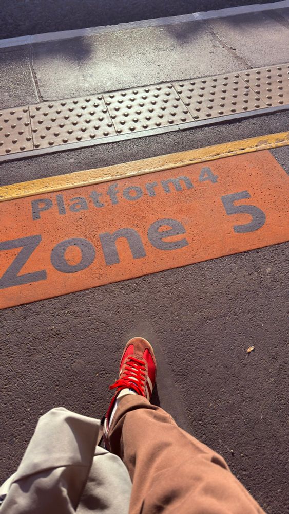 Picture of my foot on Platform 4 Zone 5 at Peterborough station