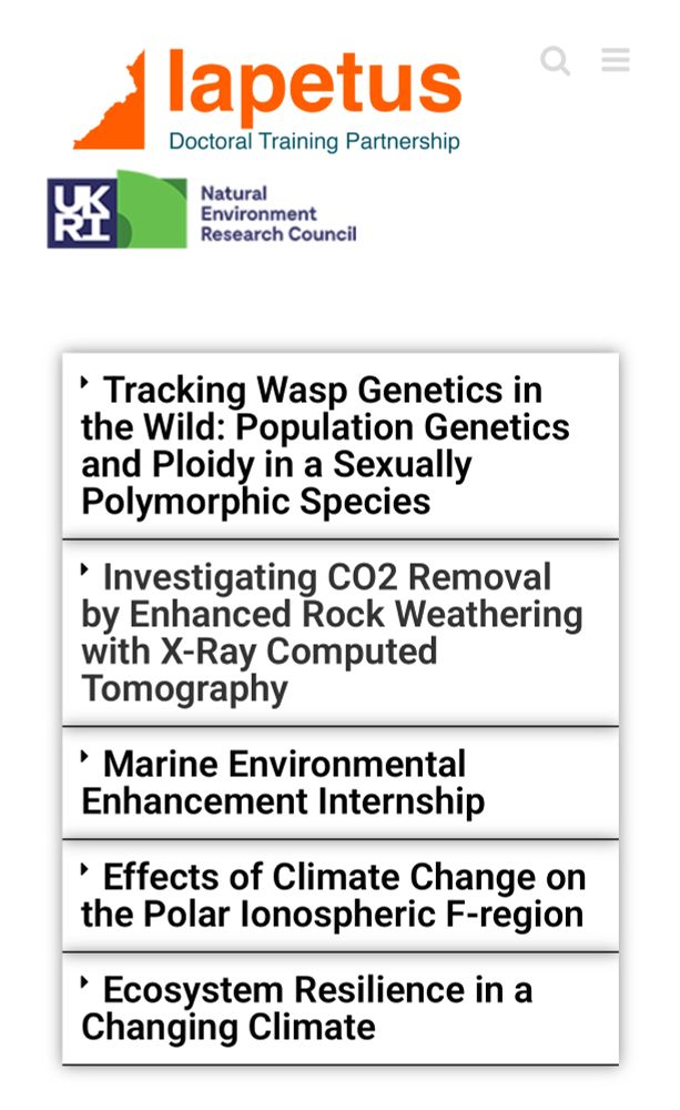 A list of 5 REP research experience placements available for this summer 
