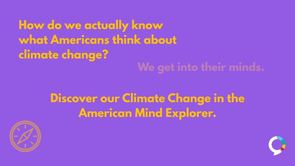 Compass. Text states, “How do we actually know what Americans think about climate change? We get into their minds. Discover our Climate Change in the American Mind Explorer.”