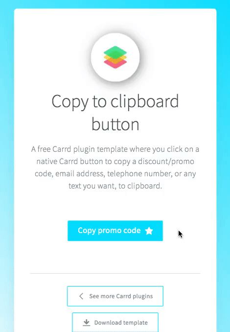 Screen recording of the Copy To Clipboard free Carrd plugin template - https://copytoclipboardbutton.carrd.co/?bsky
