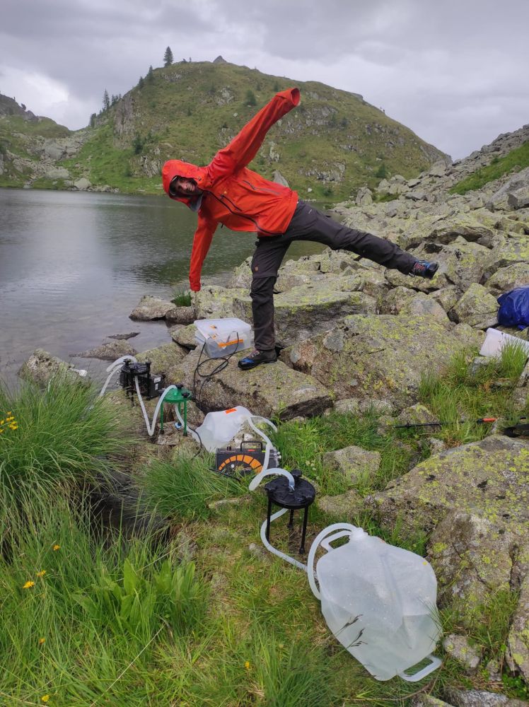 Sampling in cold rain is not as much fun as it may look.