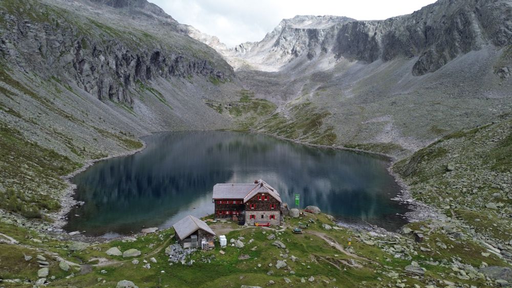 Dösener See with its active rock glacier in the background