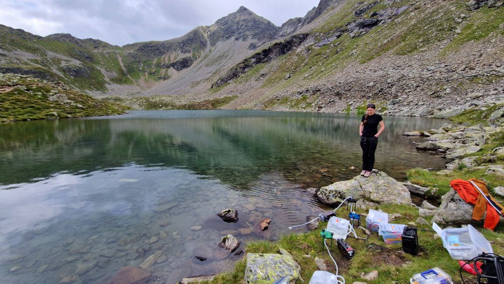 Catching a break from the rain at Mittlerer Plenderlessee